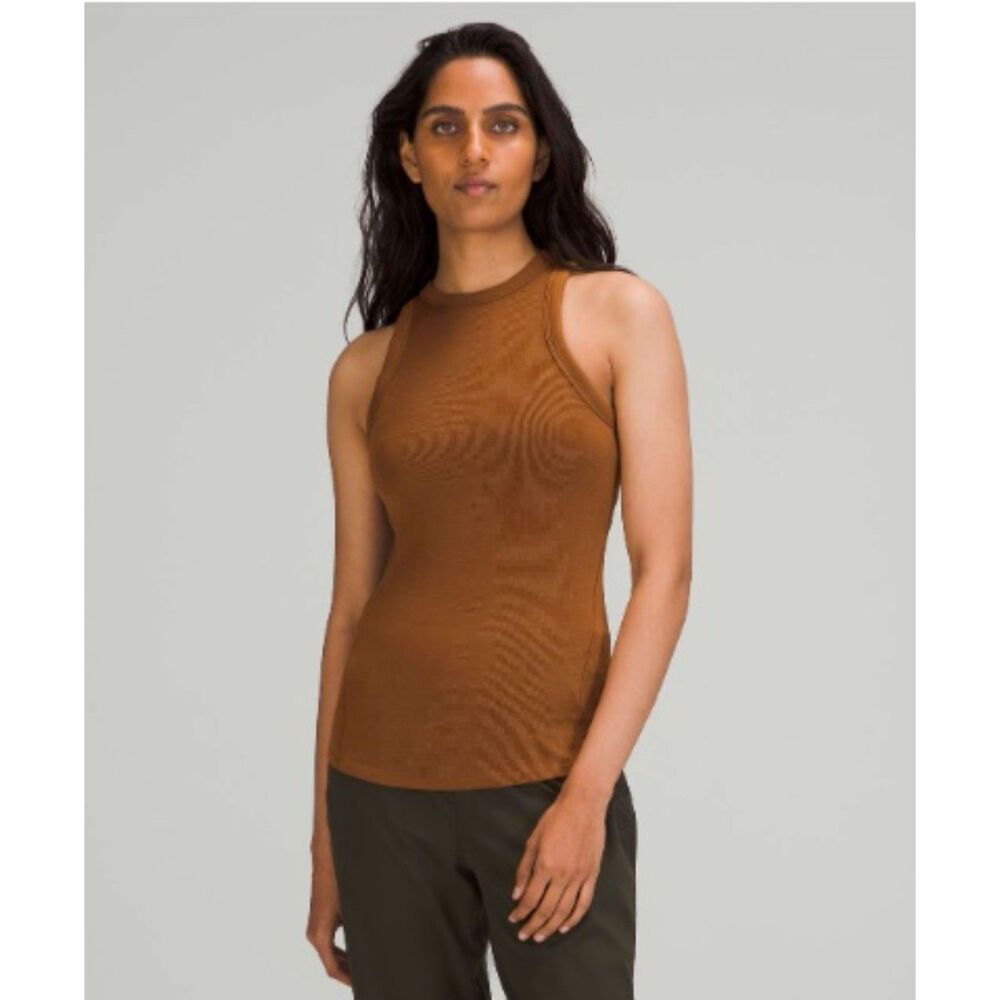 NWOT Lululemon Hold Tight Crewneck Tank Top Copper Brown 8